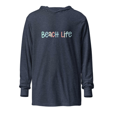 Beach Life Hooded Long Sleeve Tee, Unisex New England Trading Co XS